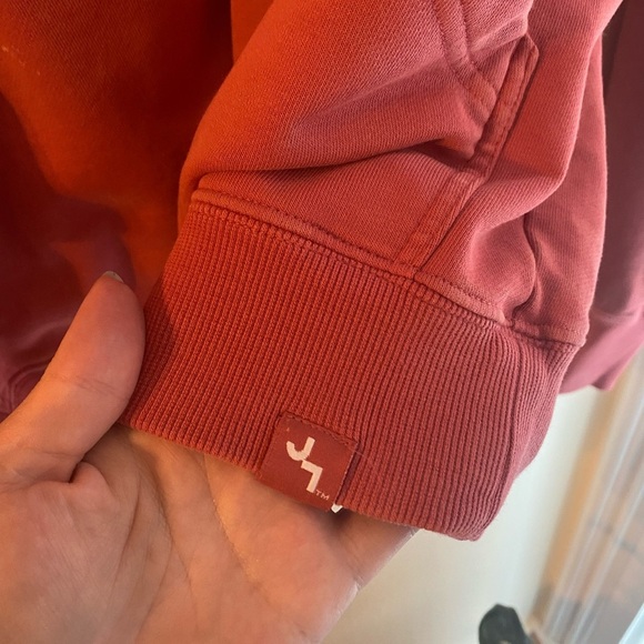 Joy Lab 1/2 Zip Sweatshirt Coral Pink Fleece Pullover Cotton Sz Medium LIKE NEW - Picture 7 of 9